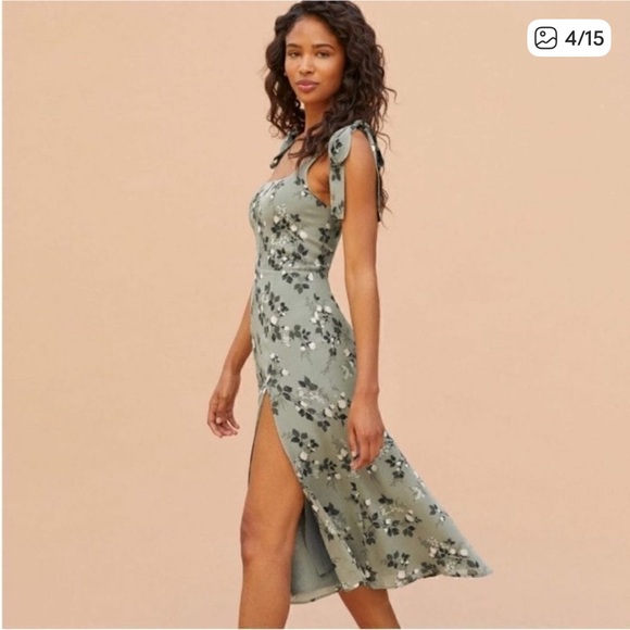 Reformation Twilight dress in Verde size 6 - Picture 2 of 8
